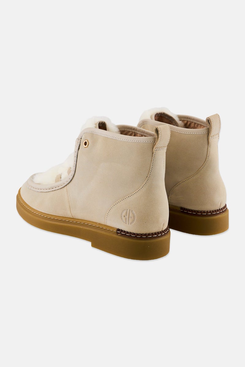 COLE HAAN Women Lace Up Ankle Boots, Beige - Image 2